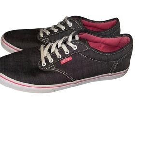 Vans Grey and Pink Skate Sneakers Classic Design